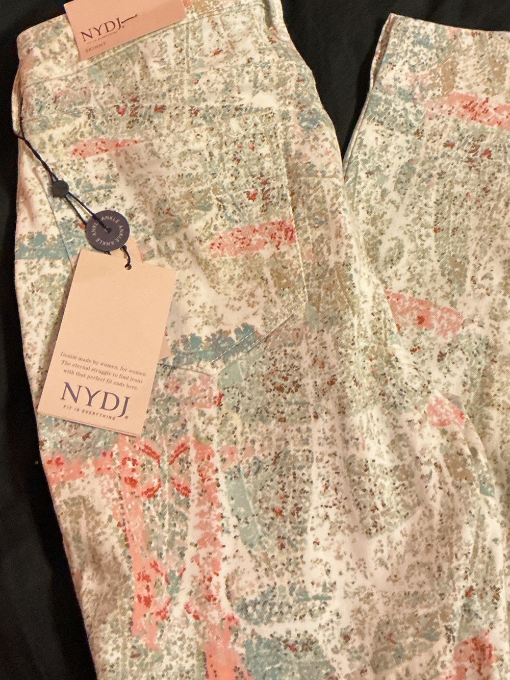 NYDJ Women's Abstract Print Jeans in Pink, Blue, and Green